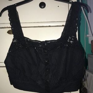 Cropped Lace Tank Top